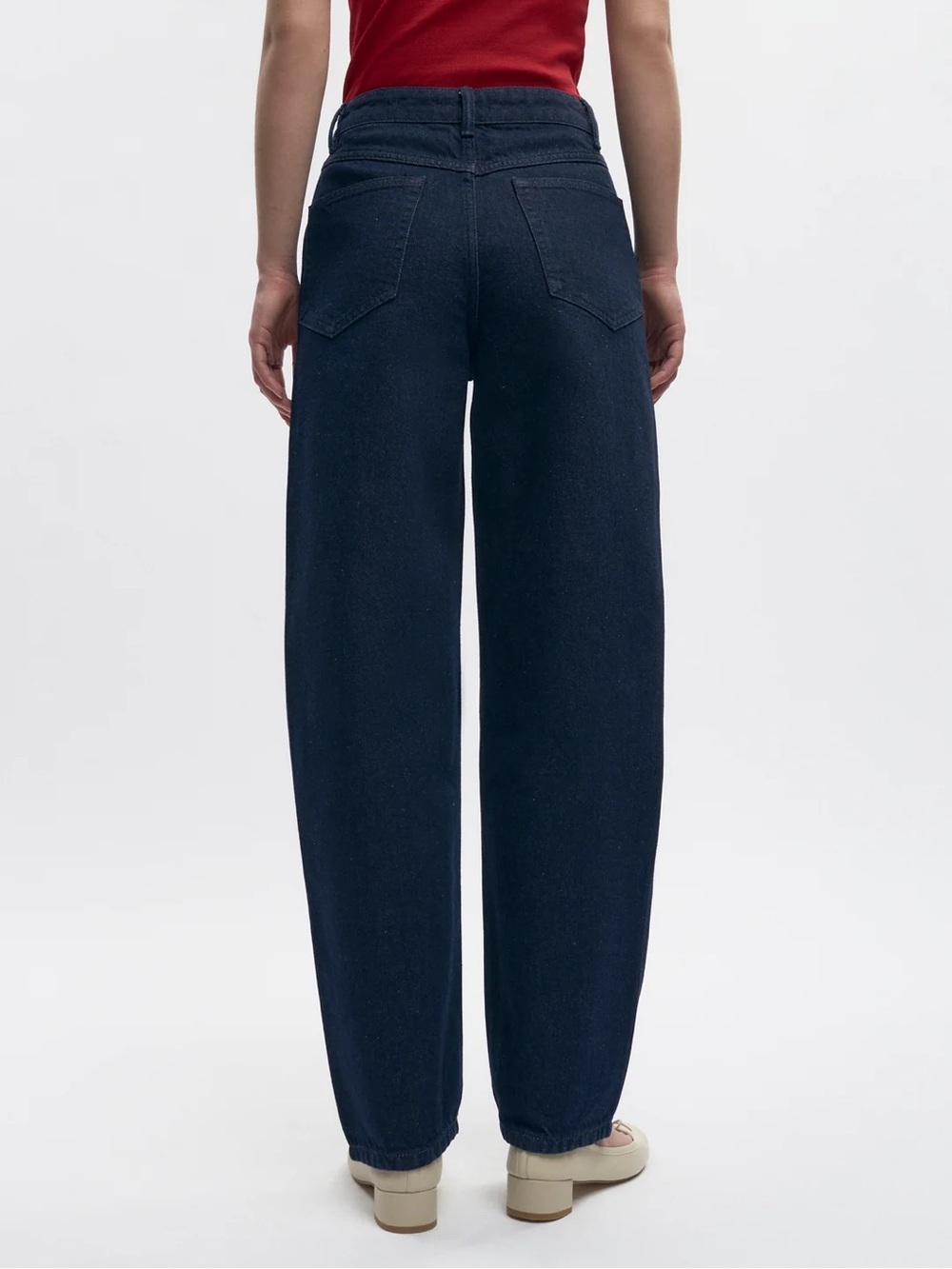 Kotn Philae Barrel Leg Jeans Size 31 Dark Rinse - Picture 3 of 9